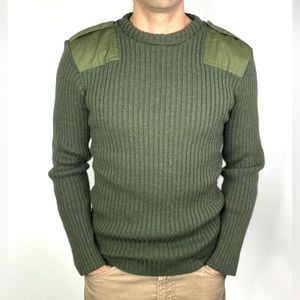 Vintage Commando Jersey Man’s Olive Round Neck